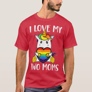 Ich Liebe meine beiden Mamas Niedliche LGBT Gay Al T-Shirt