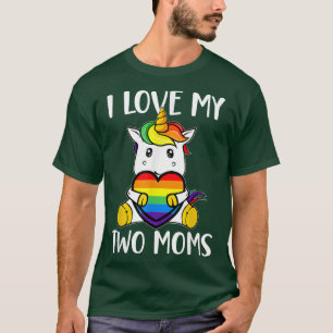 Ich Liebe meine beiden Mamas Niedliche LGBT Gay Al T-Shirt