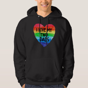 Ich Liebe meine beiden Vater LGBT-Flagge Lesben-Pr Hoodie