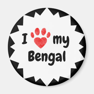 Ich Liebe meine Bengalische Katze Magnet