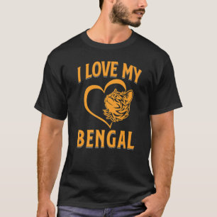Ich Liebe meine Bengalische Katze T-Shirt