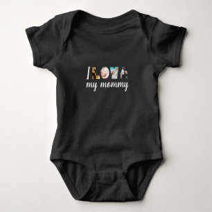 Ich Liebe meine benutzerdefinierten Foto-Mama-Buch Baby Strampler