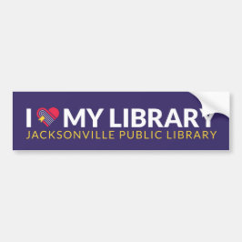 Ich liebe meine Bibliothek Autoaufkleber