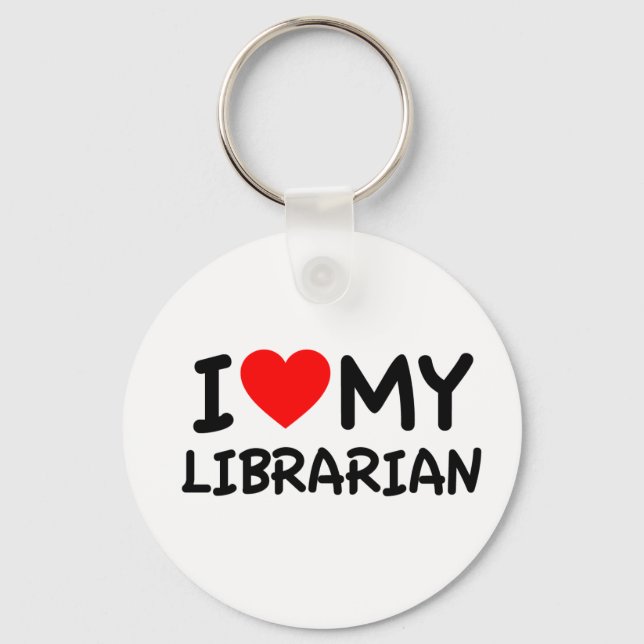 Ich Liebe meine Bibliothek Schlüsselanhänger (Vorderseite)