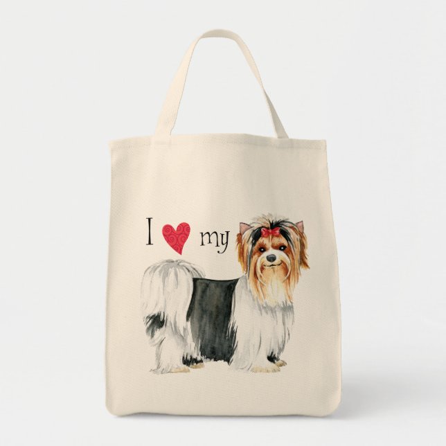 Ich Liebe meine Biewer Terrier Tragetasche (Vorne)