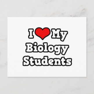 Ich Liebe meine Biologiestudenten Postkarte