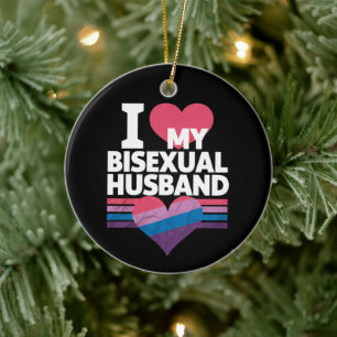 Ich Liebe meine bisexuelle Bi Pride Bisexual Flag Keramik Ornament