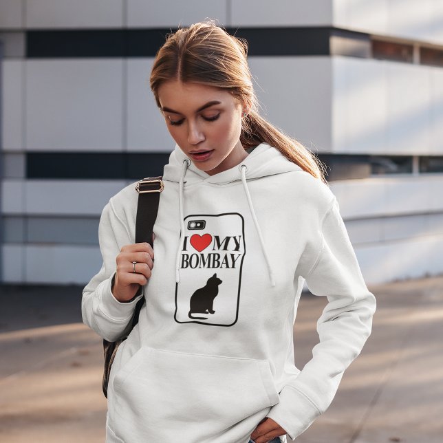 Ich Liebe meine Bombay Cat Hoodie (Von Creator hochgeladen)