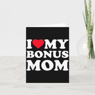 Ich liebe meine Bonus-Mama ich Herz Familie Oma Karte
