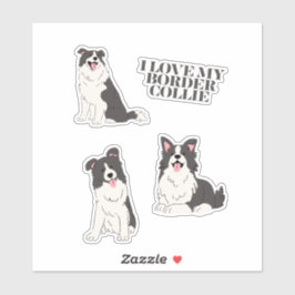 Ich liebe meine Border Collie Aufkleber
