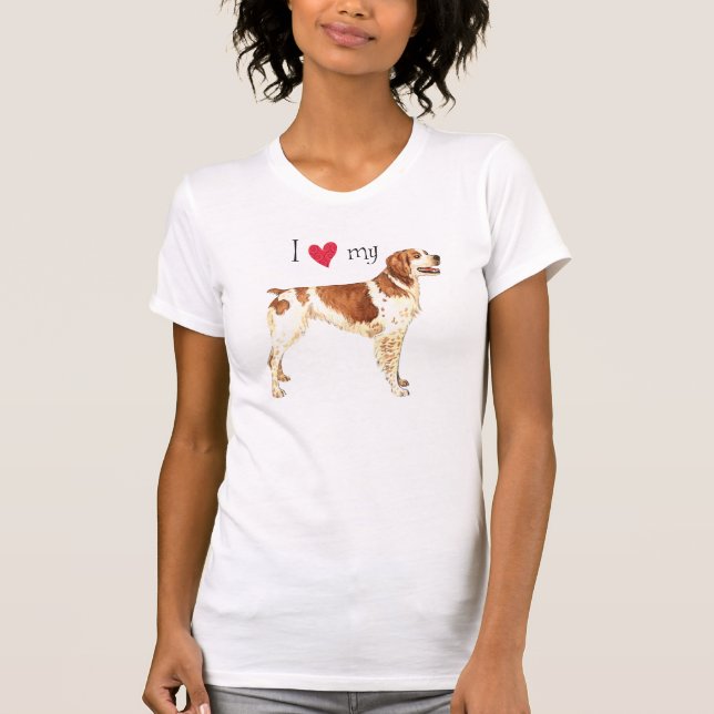 Ich Liebe meine Bretagne T-Shirt (Vorderseite)
