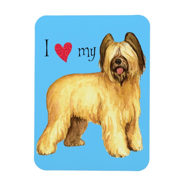 Ich Liebe meine Briard Magnet (Vertikal)