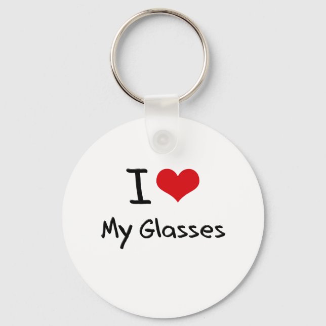 Ich Liebe meine Brille Schlüsselanhänger (Vorderseite)