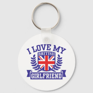 Ich Liebe meine britische Freundin Schlüsselanhänger