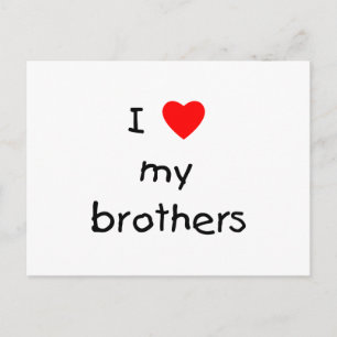 Ich Liebe meine Brüder Postkarte