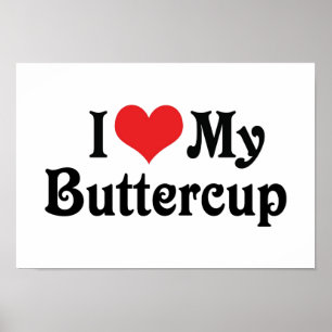 Ich liebe meine Butterblume Poster