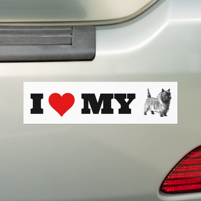 Ich Liebe meine Cairn Terrier Autoaufkleber (Auf Auto)