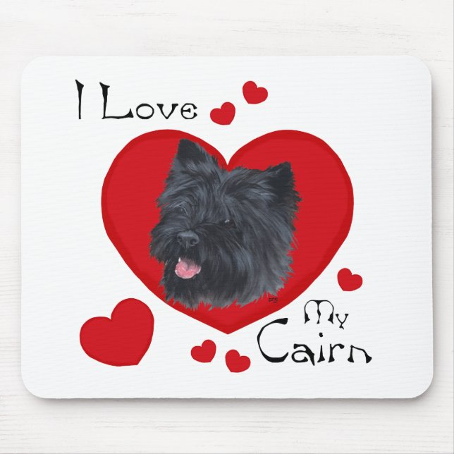 Ich Liebe meine Cairn Terrier Mousepad (Vorne)