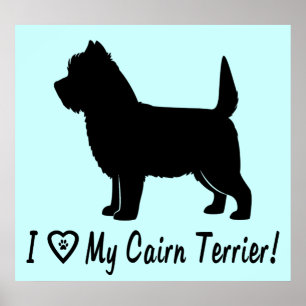 Ich Liebe meine Cairn Terrier Poster