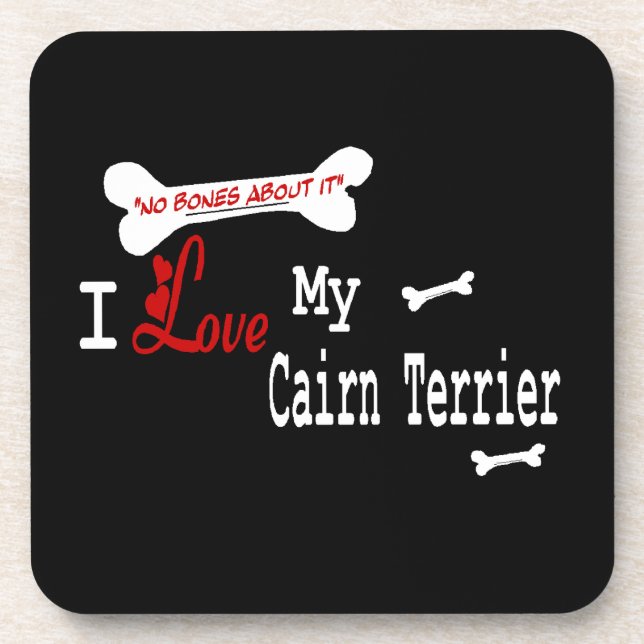 Ich Liebe meine Cairn Terrier Untersetzer (Vorderseite)