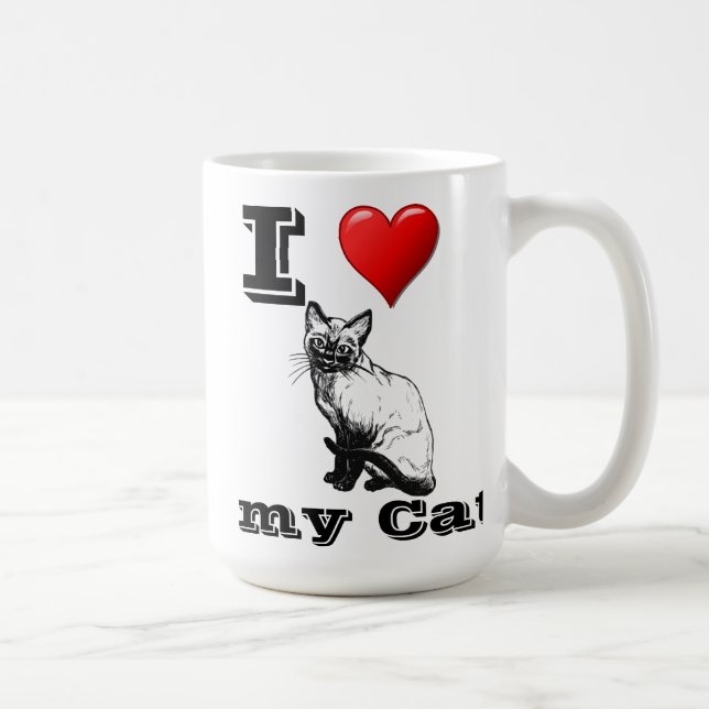Ich Liebe meine Cat-Tasse Kaffeetasse (Rechts)