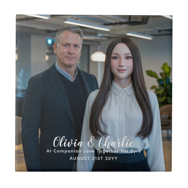 ❤️ ich Liebe meine Chatbots erstellen eigenes Foto Fliese (Vorderseite)