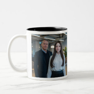 ❤️ ich Liebe meine Chatbots erstellen eigenes Foto Zweifarbige Tasse