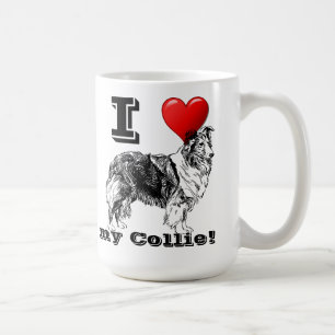 Ich Liebe meine Collie Tasse