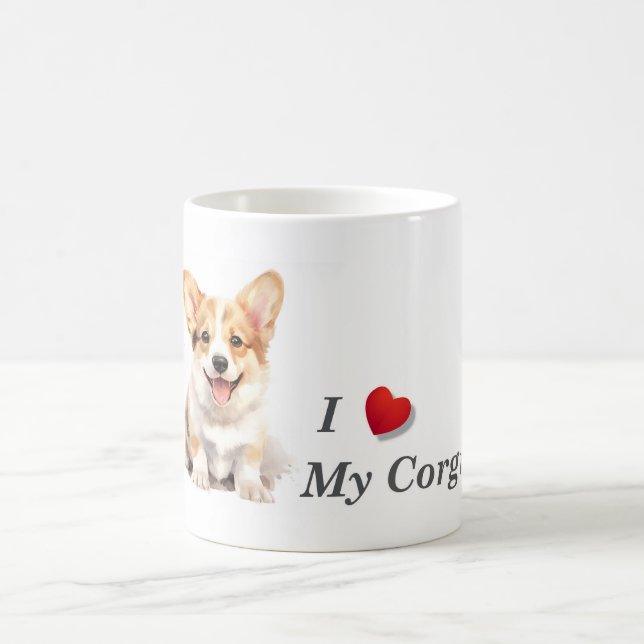 Ich Liebe meine Corgi-Kaffee-Tasse Kaffeetasse (Mittel)