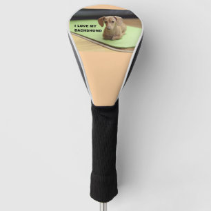Ich Liebe meine Creme-Dackel mit Bild Golf Headcover