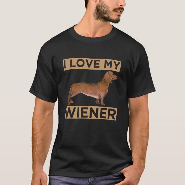 Ich Liebe meine Dackel Funny Dackel Weiner Dog Ges T-Shirt (Vorderseite)