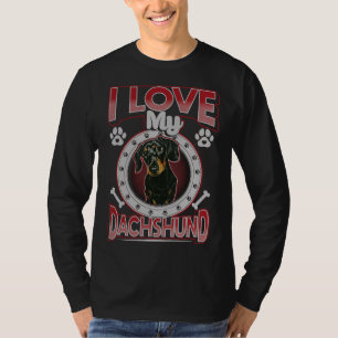 Ich Liebe meine Dackel Hund Rasse Hund Lover T-Shirt