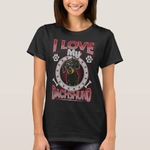 Ich Liebe meine Dackel Hund Rasse Hund Lover T-Shirt