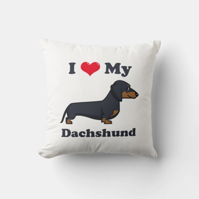 Ich Liebe meine Dackel Kissen (Vorderseite)