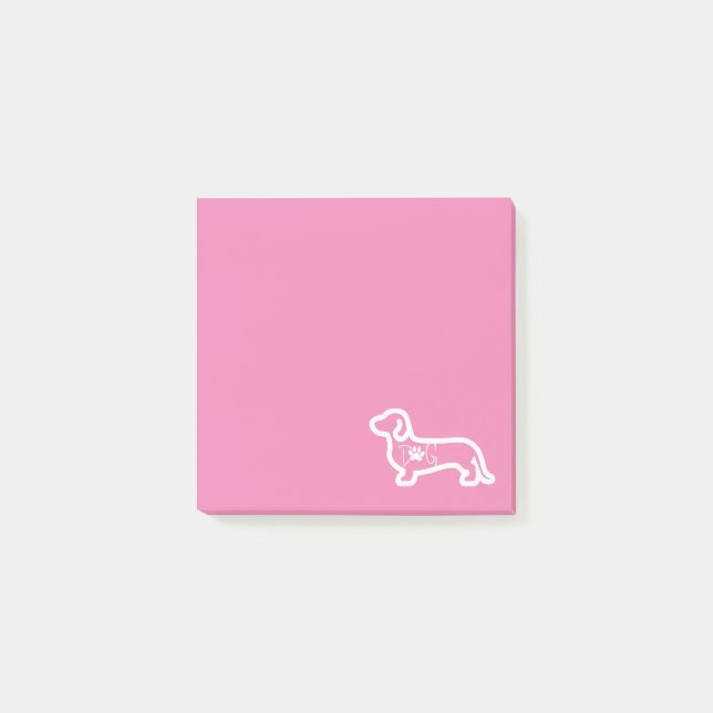 Ich Liebe meine Dackel Post-it Klebezettel (Vorderseite)