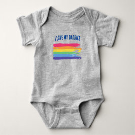 Ich Liebe meine Daddies Rainbow Gay Vaters Baby Strampler