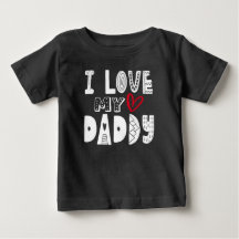Ich Liebe meine Daddy Heart White Typografie