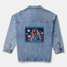 Ich Liebe meine Denim Jacket Pink Hearts