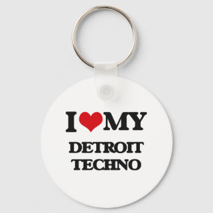 Ich Liebe meine DETROIT-TECHNIK Schlüsselanhänger
