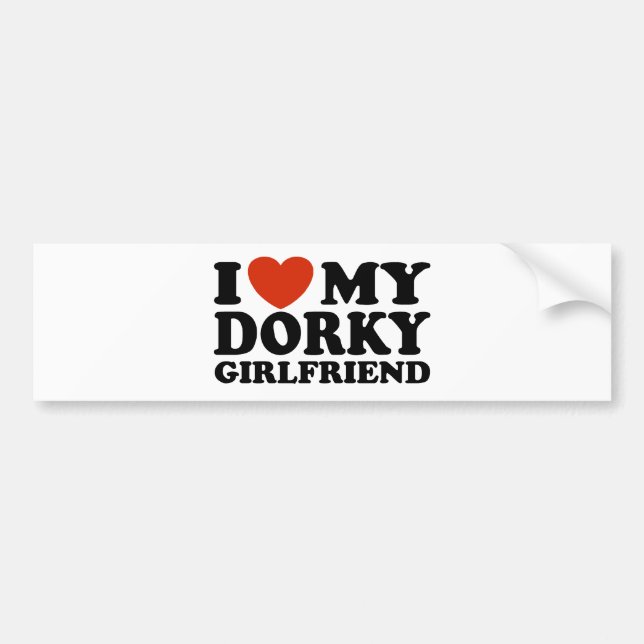 Ich Liebe meine Dorky-Freundin Autoaufkleber (Vorne)