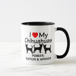 Ich Liebe meine Drei-Chihuahua-Hunde-Tasse Tasse