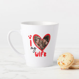 Ich Liebe meine Ehefrau Foto Geschenk Latte Tasse
