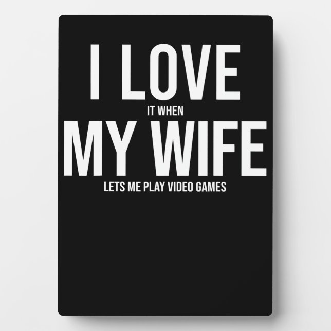 Ich Liebe meine Ehefrau Funny Art Geschenk Fotoplatte (Vorderseite)