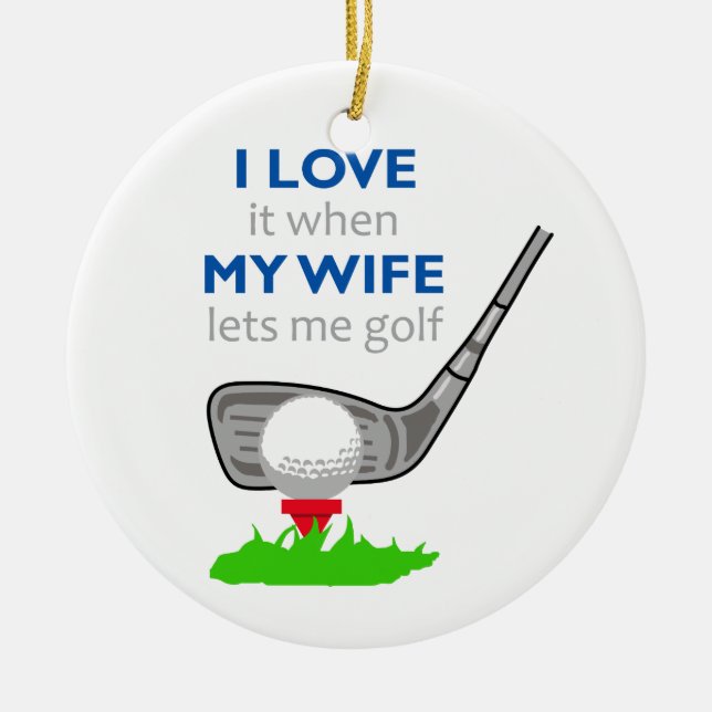 Ich Liebe meine Ehefrau Keramik Ornament (Vorne)