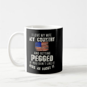 Ich Liebe meine Ehefrau mein Land und wird angekop Kaffeetasse