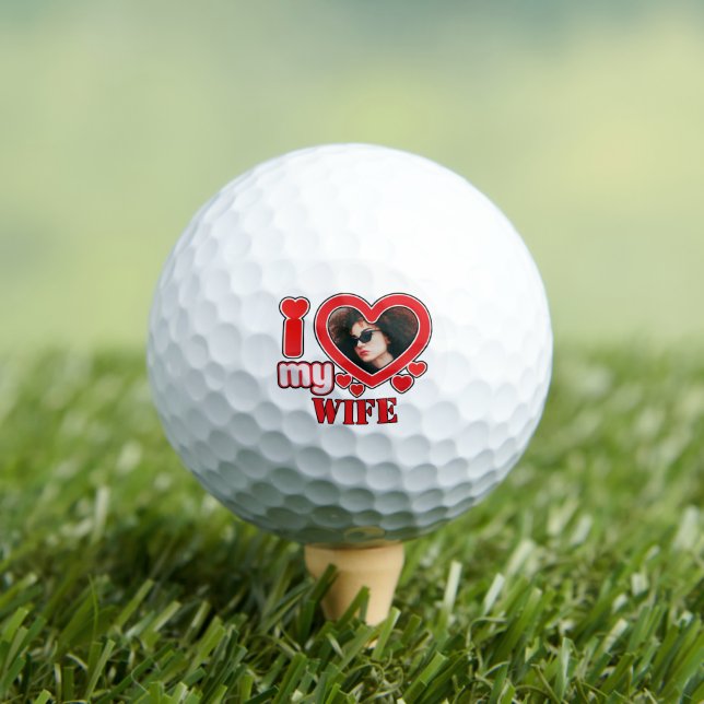 Ich Liebe meine Ehefrau Personalisiert Golfball (Insitu T-Shirt)