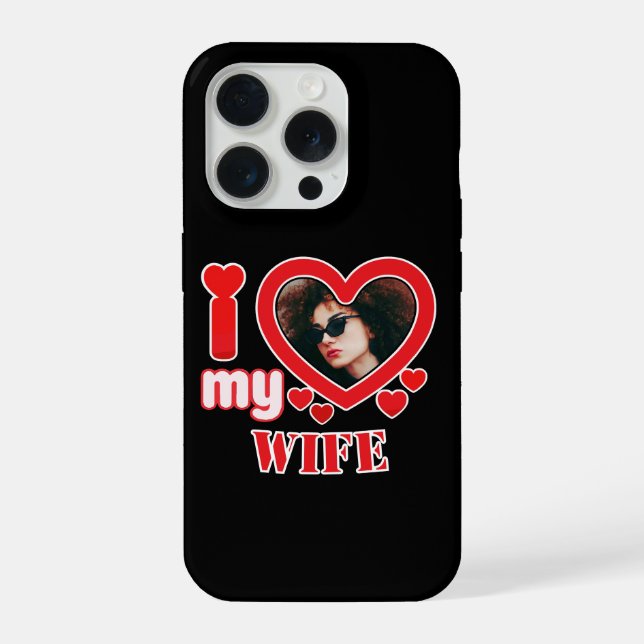 Ich Liebe meine Ehefrau Personalisiert iPhone 15 Pro Hülle (Rückseite)