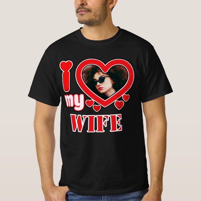Ich Liebe meine Ehefrau Personalisiert T-Shirt (Vorderseite)