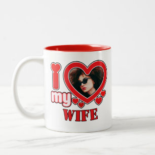 Ich Liebe meine Ehefrau Personalisiert Zweifarbige Tasse