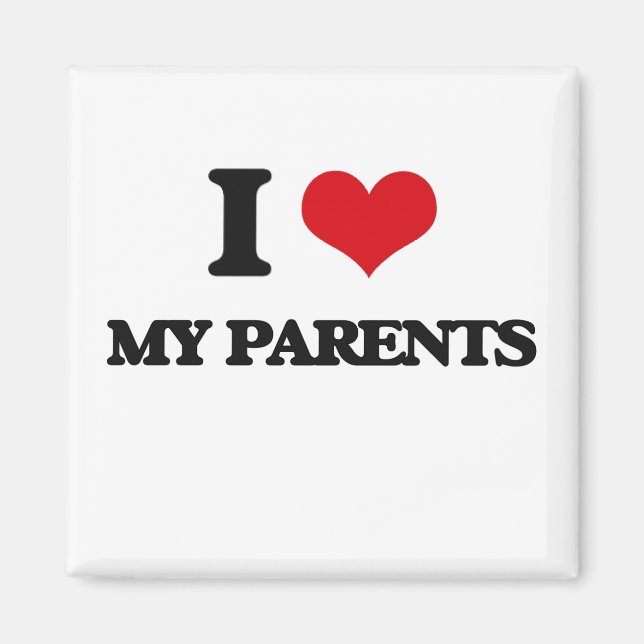 Ich Liebe meine Eltern Magnet (Vorne)